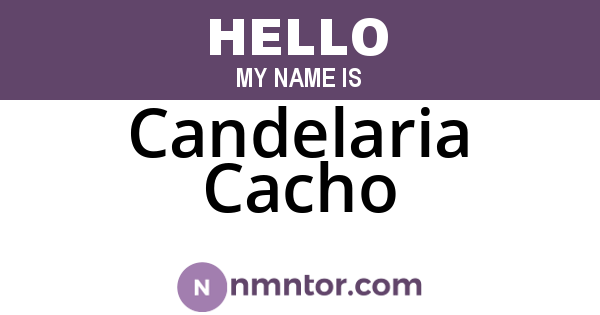 Candelaria Cacho