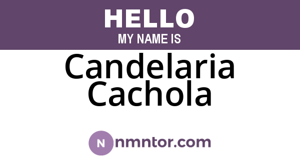 Candelaria Cachola