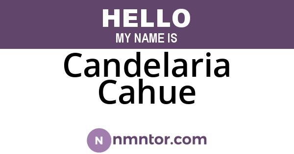 Candelaria Cahue