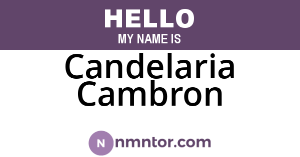 Candelaria Cambron