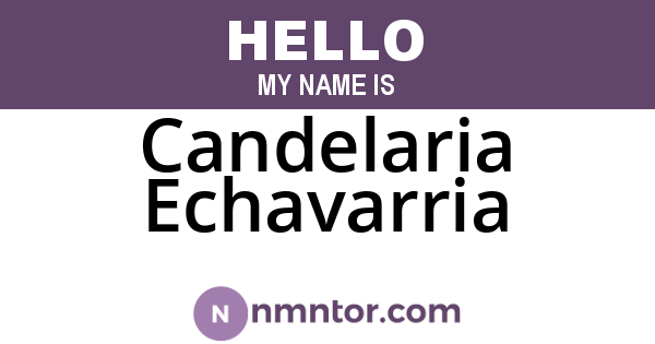 Candelaria Echavarria