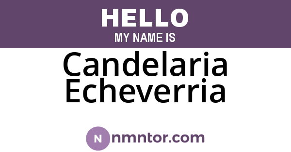 Candelaria Echeverria