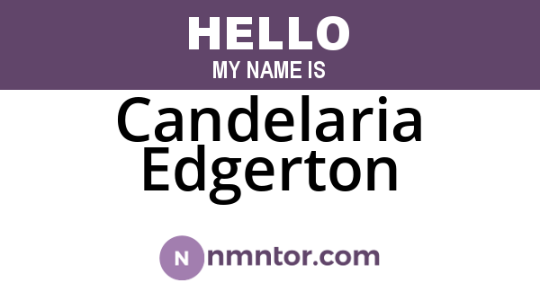 Candelaria Edgerton