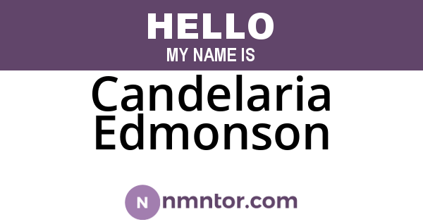 Candelaria Edmonson