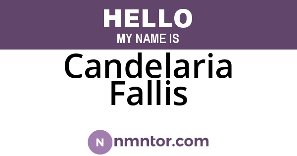 Candelaria Fallis