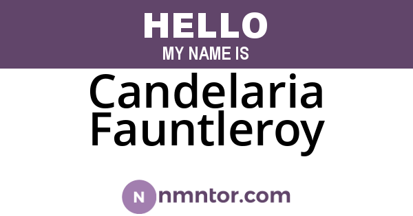 Candelaria Fauntleroy