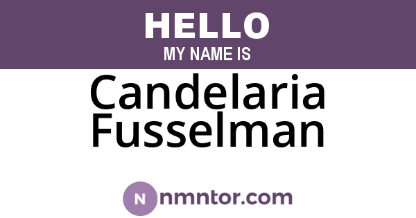 Candelaria Fusselman