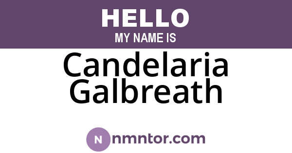 Candelaria Galbreath