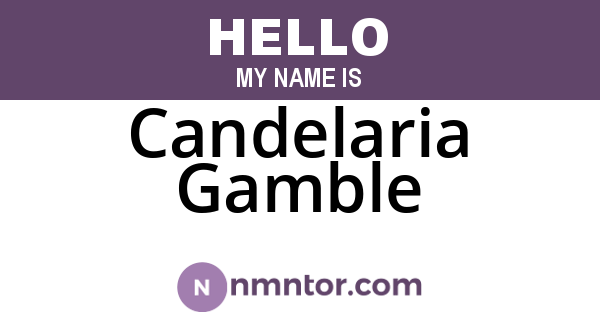 Candelaria Gamble