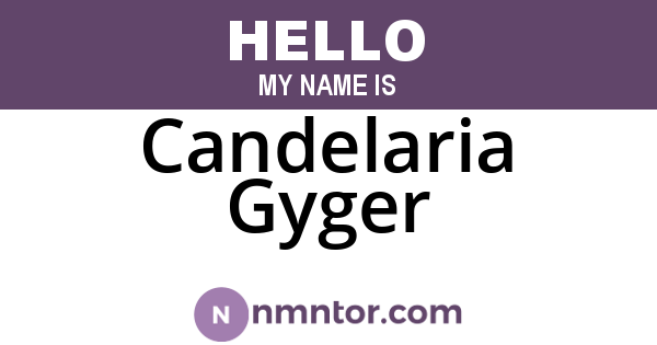 Candelaria Gyger