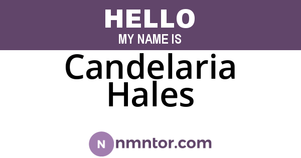 Candelaria Hales