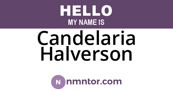 Candelaria Halverson