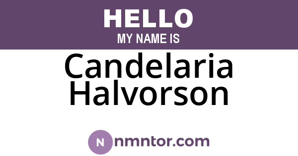 Candelaria Halvorson