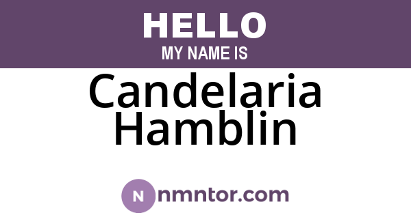 Candelaria Hamblin