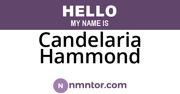 Candelaria Hammond
