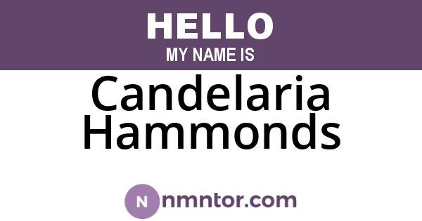 Candelaria Hammonds