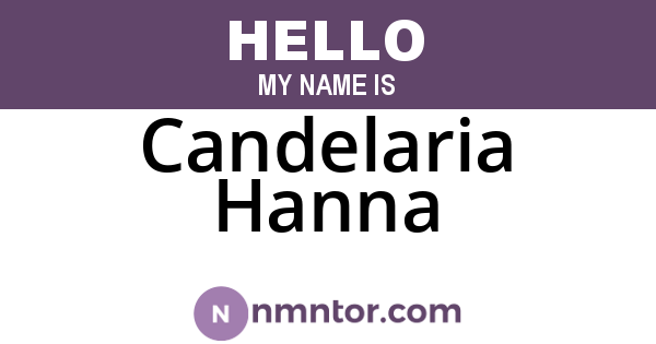Candelaria Hanna