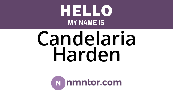 Candelaria Harden
