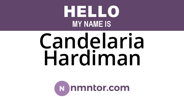 Candelaria Hardiman