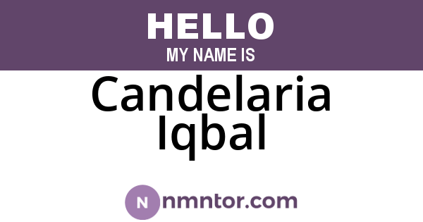 Candelaria Iqbal