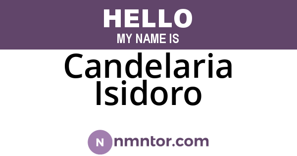 Candelaria Isidoro