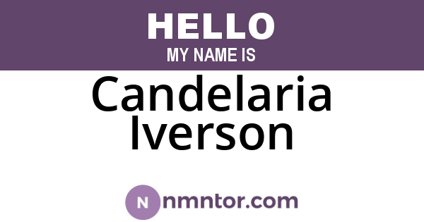 Candelaria Iverson