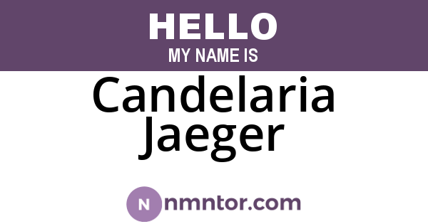 Candelaria Jaeger