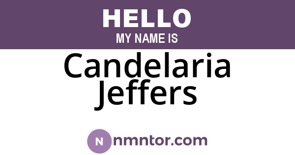 Candelaria Jeffers