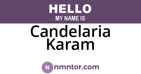 Candelaria Karam