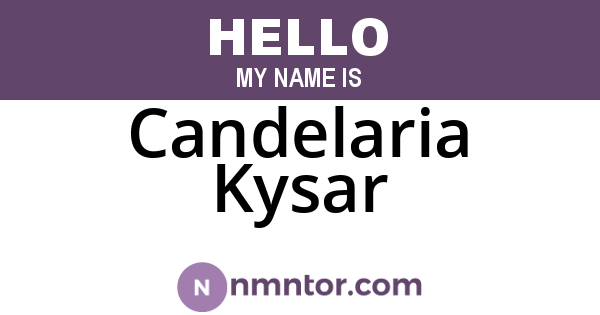 Candelaria Kysar