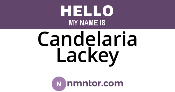 Candelaria Lackey