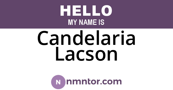 Candelaria Lacson