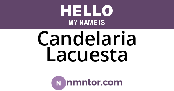 Candelaria Lacuesta
