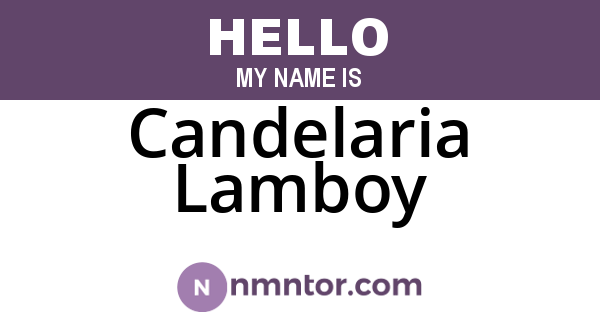 Candelaria Lamboy