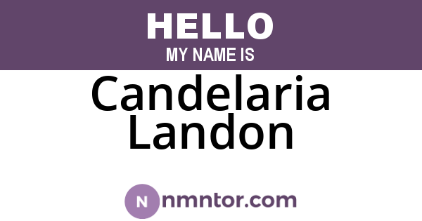 Candelaria Landon