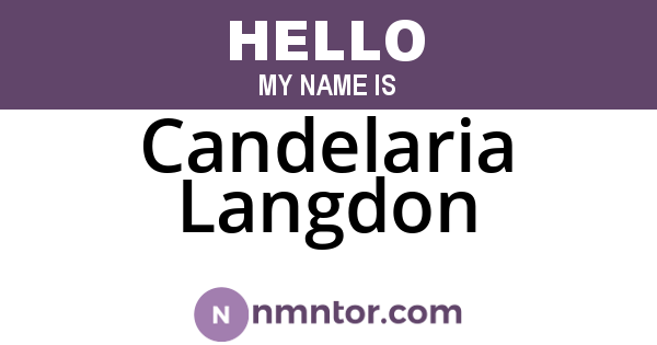Candelaria Langdon