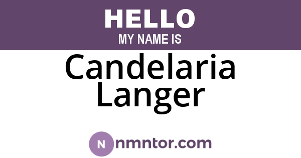 Candelaria Langer
