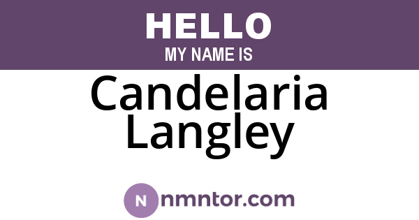 Candelaria Langley