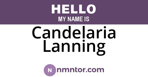 Candelaria Lanning