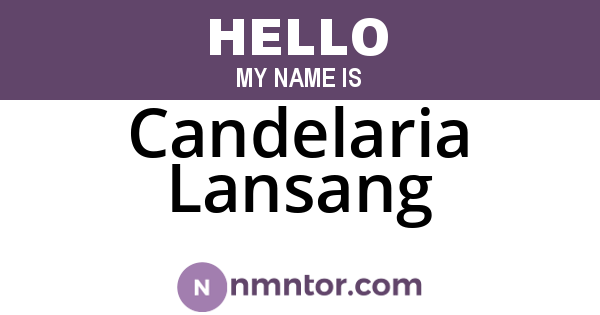 Candelaria Lansang