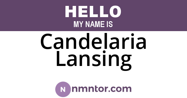 Candelaria Lansing