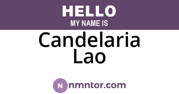 Candelaria Lao