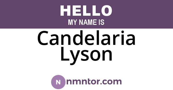 Candelaria Lyson