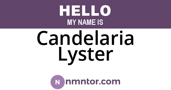 Candelaria Lyster