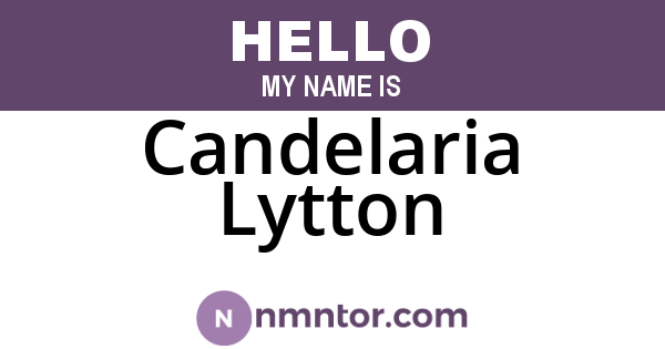 Candelaria Lytton