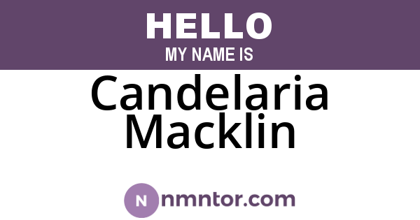 Candelaria Macklin