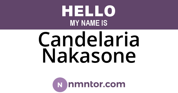 Candelaria Nakasone