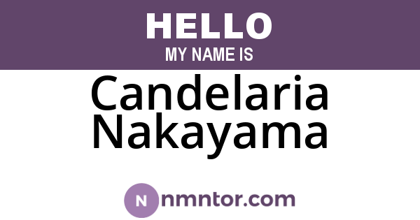 Candelaria Nakayama