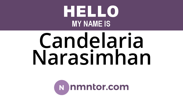Candelaria Narasimhan