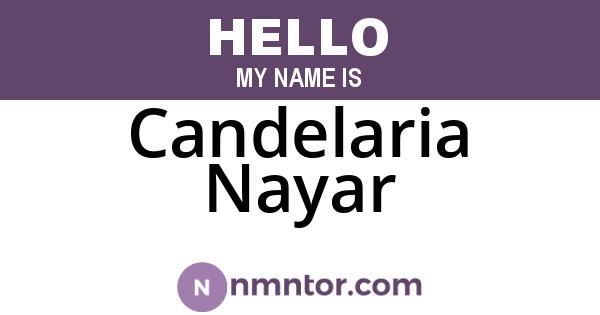 Candelaria Nayar